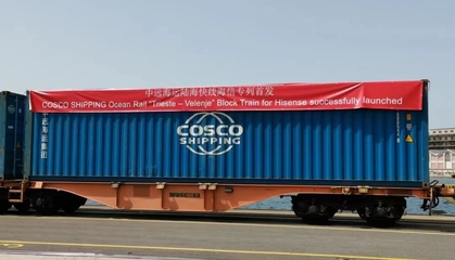中歐陸海快線海信專列開(kāi)通 有效提升歐洲地區(qū)供應(yīng)鏈效率